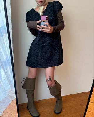 2-Way Wrap Knee-High Leather Boots
