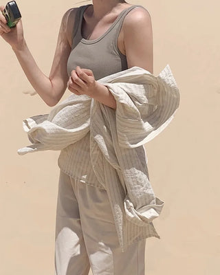 Embossed striped shirt