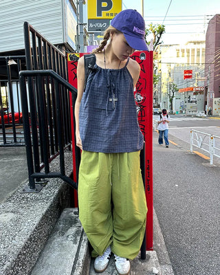 (Unisex) Knee-tuck Easy Nylon Pants
