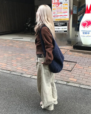 Layered Fur Mouton Jacket