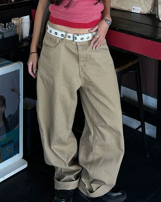 Cotton wide painter pants