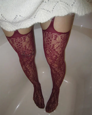Crochet garter stockings