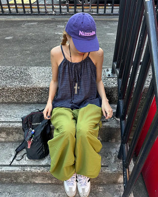(Unisex) Knee-tuck Easy Nylon Pants