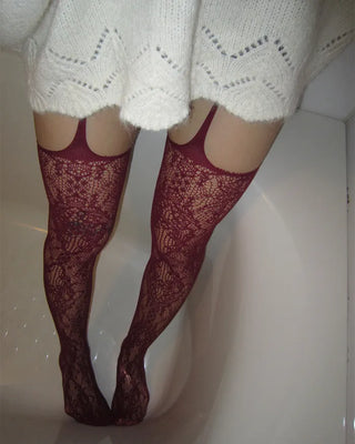 Crochet garter stockings