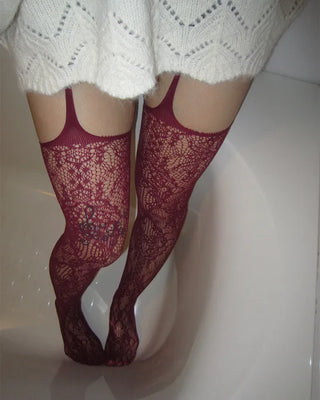 Crochet garter stockings