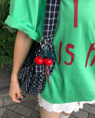 3D Cherry Keyring