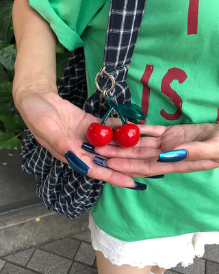 3D Cherry Keyring