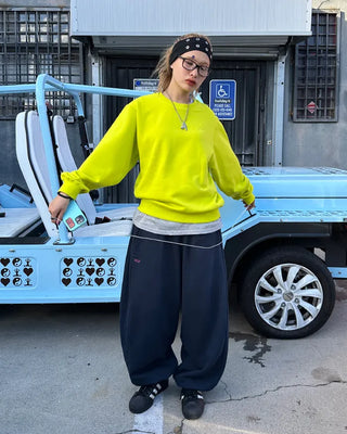 (ORIGINAL) Side-tuck Loose Fit Sweatpants (Fleece Lined)