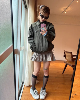 Zip-fly nylon jacket