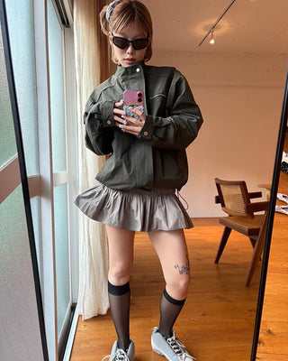 Zip-fly nylon jacket