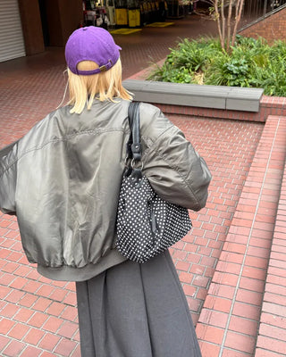 Dot Zip Pocket Tote Bag