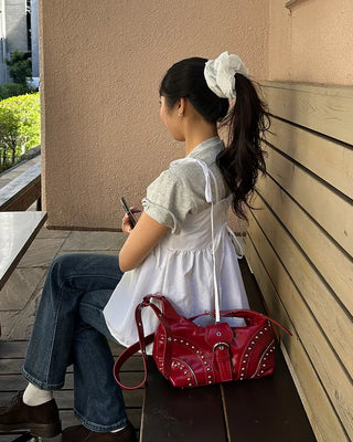 Punching Lace Big Scrunchie
