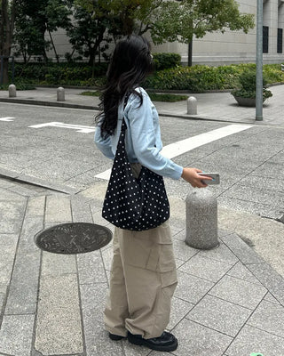 Polka Dot Tote Shoulder Bag
