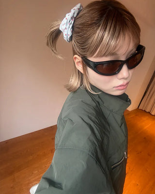 Cherry Pattern Pointelle Chouchou