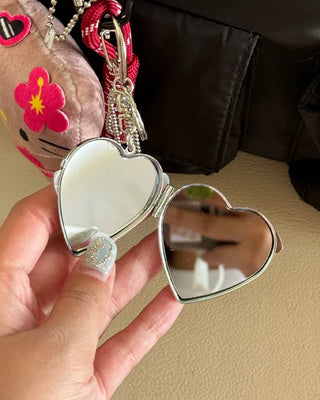 Quadruple Heart Mirror Keyring