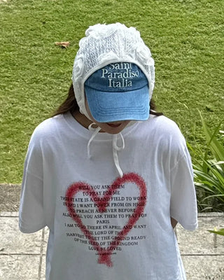 Lettering Denim Cap