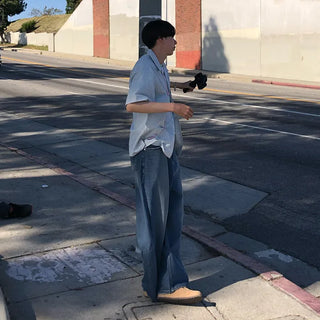 Balloon denim pants