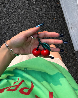 3D Cherry Keyring