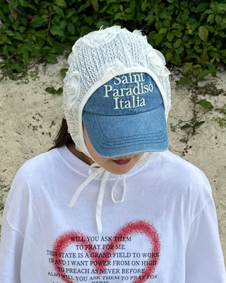Lettering Denim Cap