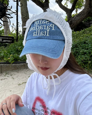 Lettering Denim Cap