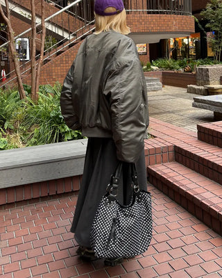 Dot Zip Pocket Tote Bag