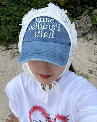 Lettering Denim Cap