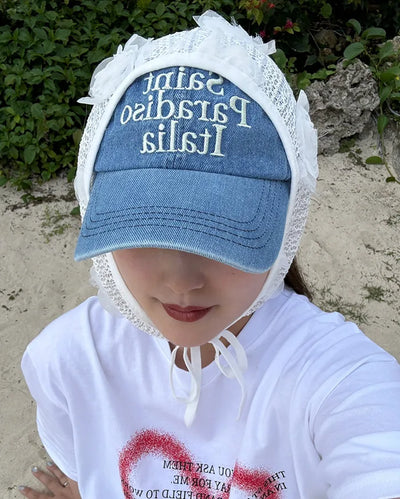 Lettering Denim Cap