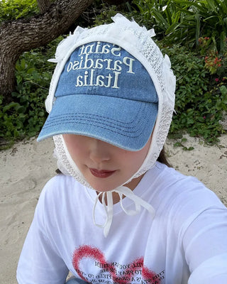 Lettering Denim Cap