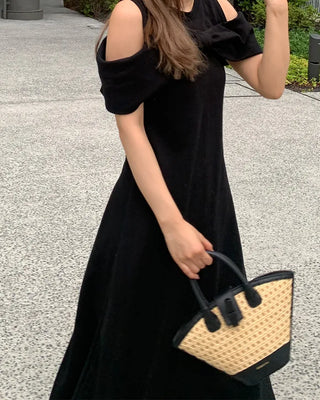 Big Ribbon Detail Long Dress