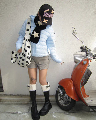 Dot Big Ribbon Boa Bag