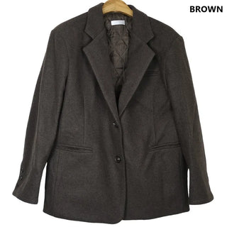 [Quilted Lining] Oversized Wool Jacket