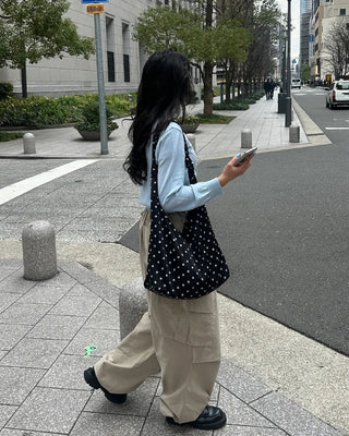 Polka Dot Tote Shoulder Bag