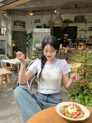 Cropped layered bustier (4 colors)
