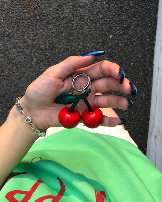 3D Cherry Keyring