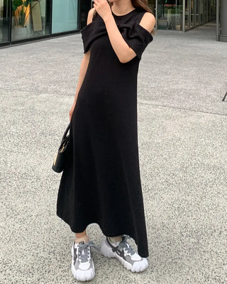 Big Ribbon Detail Long Dress