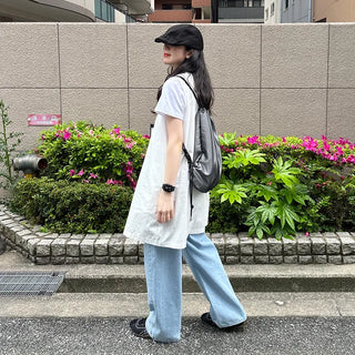 Basic semi-cropped color T-shirt