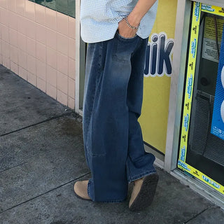 Balloon denim pants