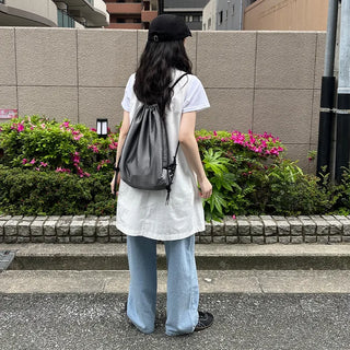 Basic semi-cropped color T-shirt