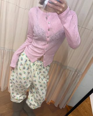 Shell Button Summer Cardigan
