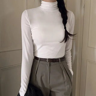 (Slim Fit/Basic Fit) Turtleneck T-Shirt - 7 Colors