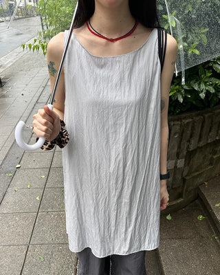 Bust-gathered mini dress