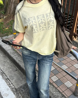 Block Lame Bear Half T-Shirt