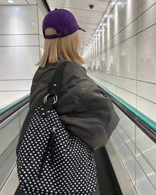 Dot Zip Pocket Tote Bag