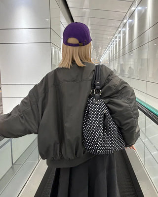 Dot Zip Pocket Tote Bag