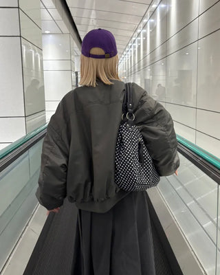 Dot Zip Pocket Tote Bag