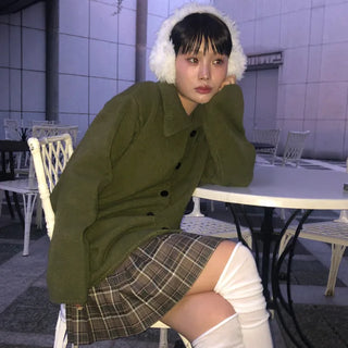 Checkered mini skirt