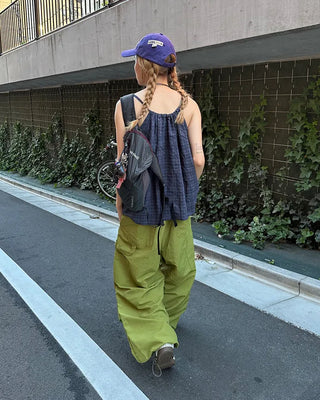 (Unisex) Knee-tuck Easy Nylon Pants