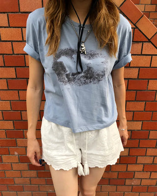 Horse & King Shadow Cropped Half T-Shirt