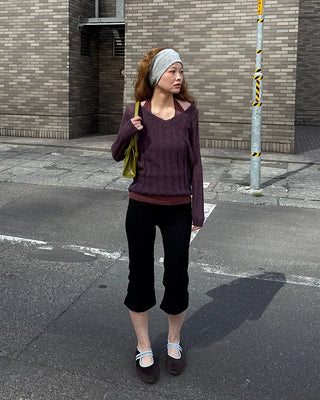 Striped leggings bootcut pants