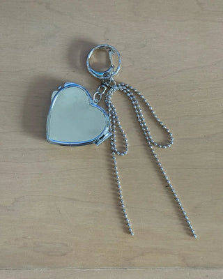Quadruple Heart Mirror Keyring